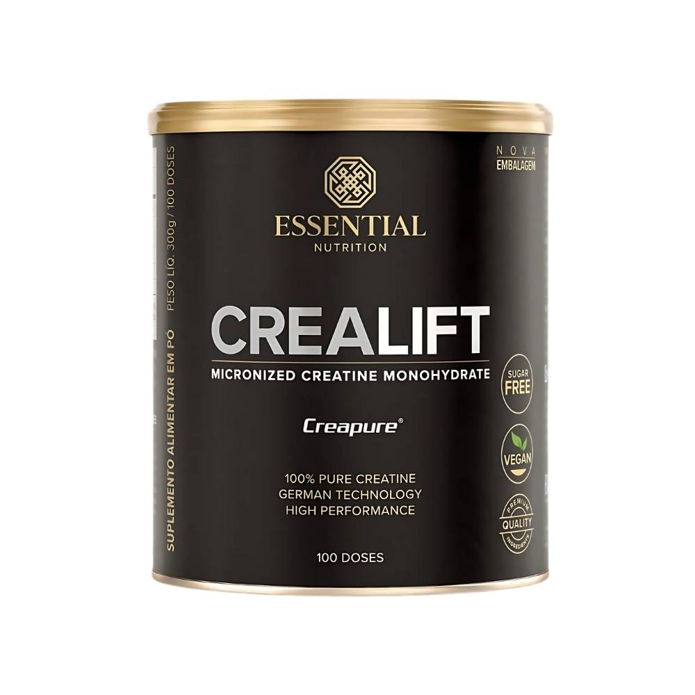 Creatina Monohidratada e Micronizada Crealift Essential Nutrition Lata 300g